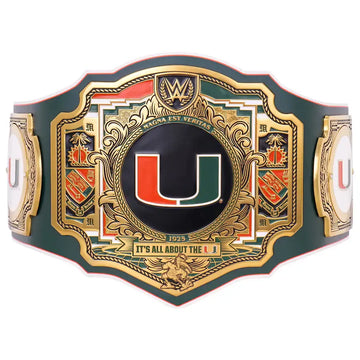 WWE Miami Hurricanes College Legacy Championship Title Belt