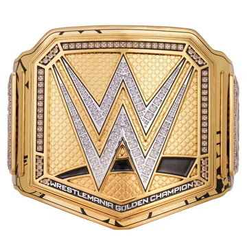 WWE WrestleMania 41 Golden Championship Title Belt